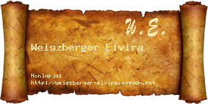 Weiszberger Elvira névjegykártya